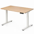 Elektrisch höhenverstellbarer Schreibtisch 120 x 60 cm, Natur/Weiß, 72–118 cm