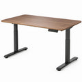 Elektrisch höhenverstellbarer Schreibtisch in Walnussbraun/Schwarz, 120 x 60 x 72–118 cm
