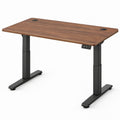 Elektrisch höhenverstellbarer Schreibtisch 120 x 60 cm Walnussbraun/Schwarz