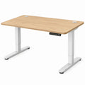 Elektrisch höhenverstellbarer Schreibtisch 120 x 60 cm, Eiche hell/Weiß, Höhe 72–120 cm