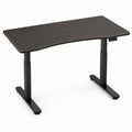 Elektrisch höhenverstellbarer Schreibtisch 120 x 60 cm, 72–120 cm, Dunkelbraun/Schwarz