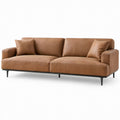 3-Sitzer-Sofa in Cognac und Schwarz, 220 x 95 x 84 cm