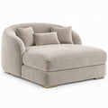 Loungesessel 1,5-Sitzer in Taupe mit goldfarbenen Füßen, 145 x 120 x 82 cm
