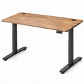 Elektrisch höhenverstellbarer Schreibtisch 120 x 60 cm in Nussbaumoptik/Schwarz
